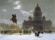 Vasily Surikov Monument to Peter the Great on Senate Squar in St.Petersburg china oil painting reproduction